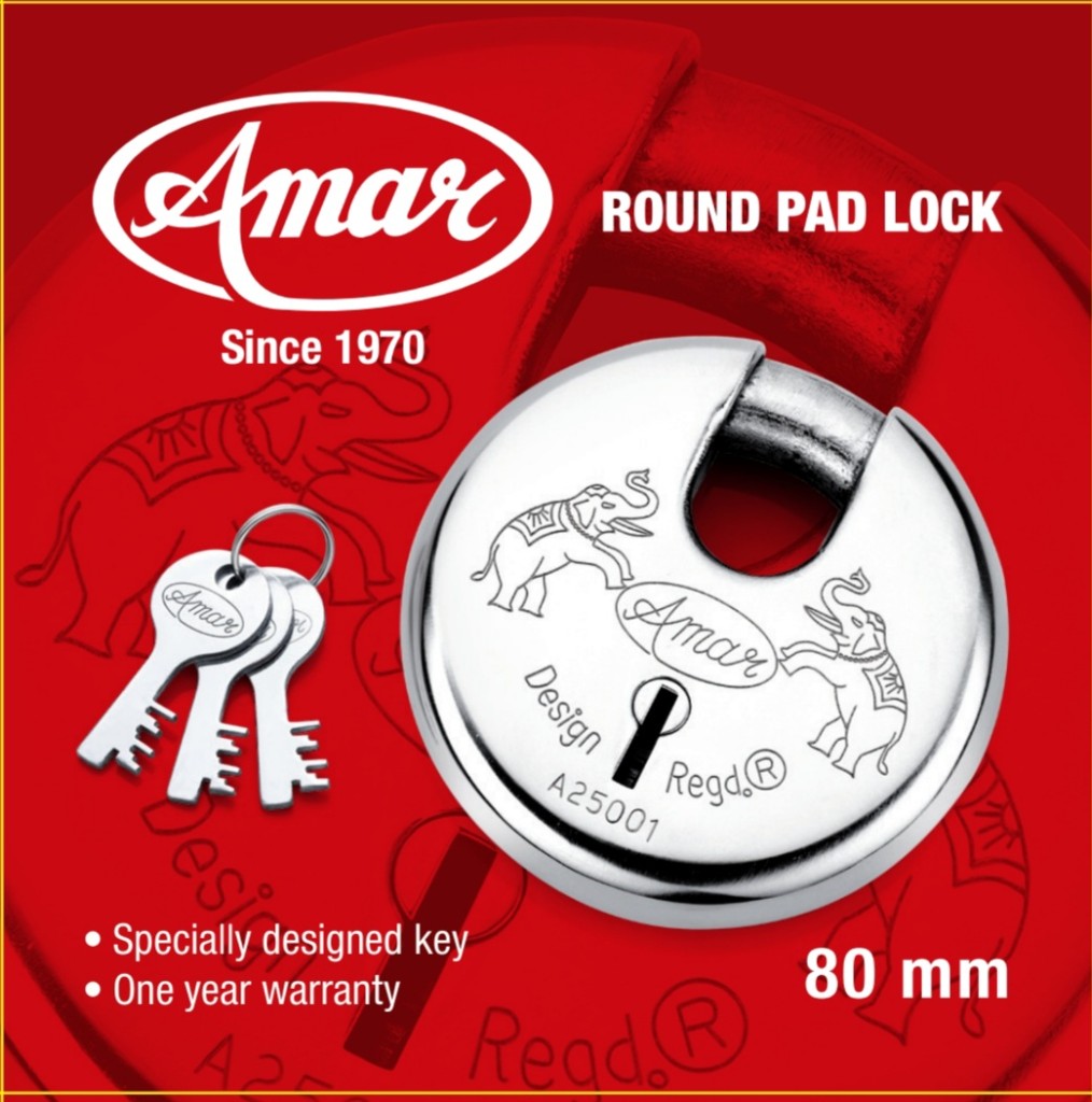 Round Pad Lock 80 mm packaging